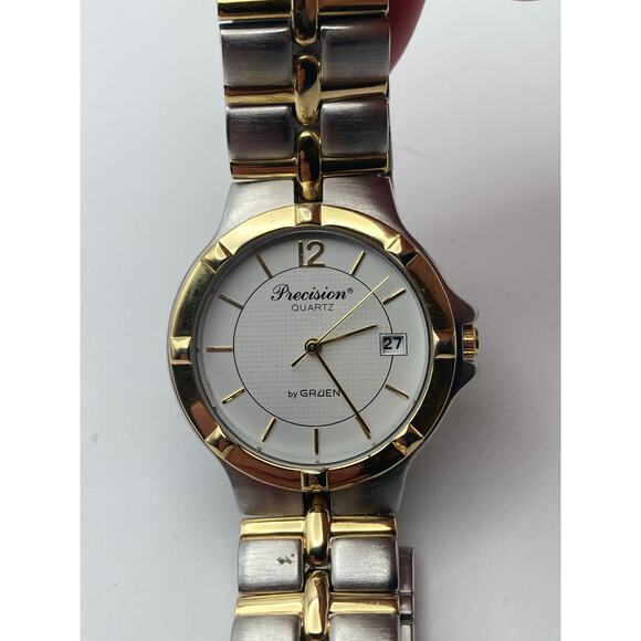 Gruen Precision Unisex Watch 35mm Gold and Silver Tones - New Battery - GP5010 - Picture 4 of 8